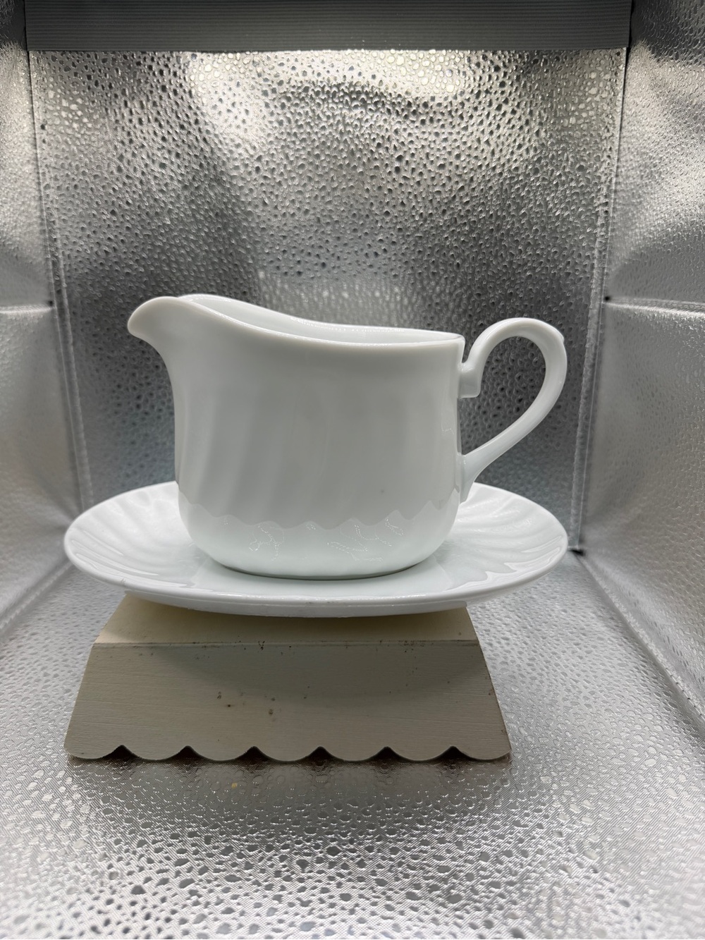 Corelle White Dinner Plate with Black Marking